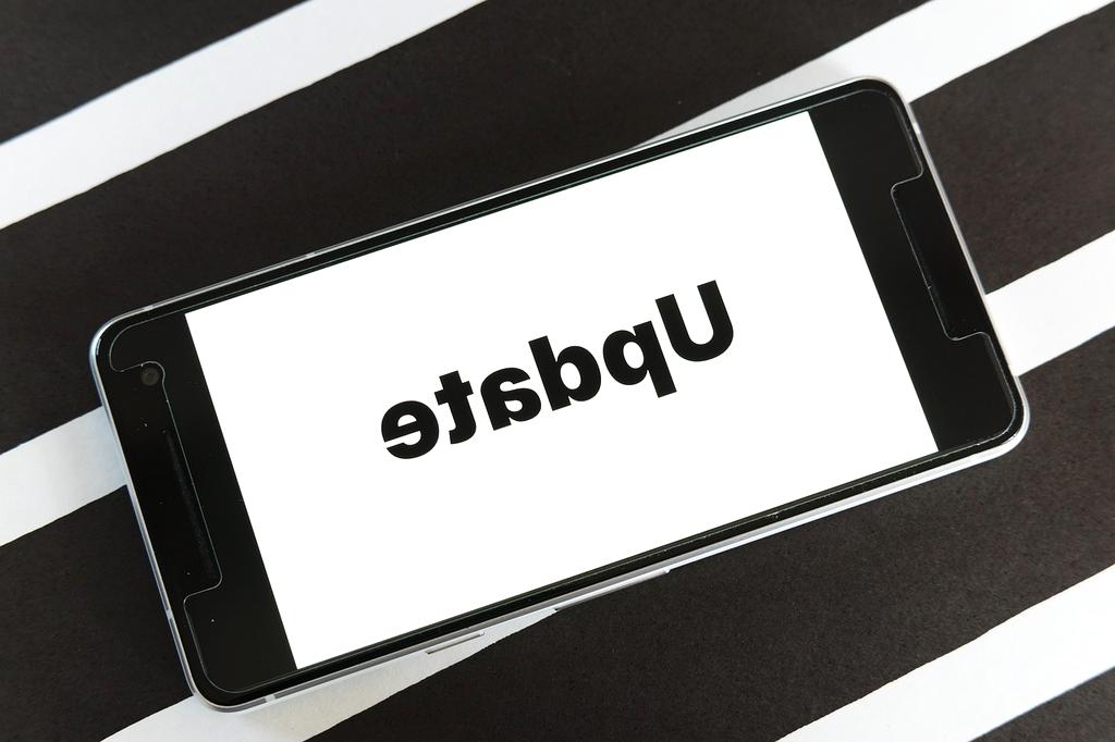 Close-up of computer screen displaying security software update